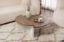 Nordure Mesa de Centro Orion Nogal y Blanco 90x30x60cm 85x35x30cm